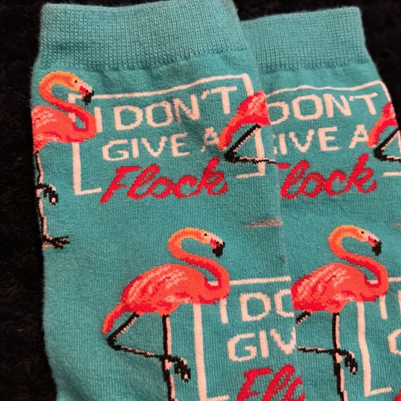 •Must be bundled• [K.Bell] Turquoise Flamingo Socks - Picture 4 of 4